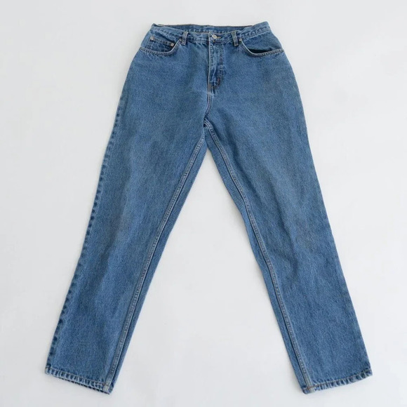Vintage 90's L.A. Blue Jeans Blue High Waisted Straight Tapered Denim  Jeans - Picture 1 of 15